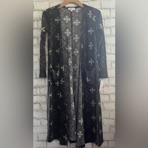 New!!! Longline Cardigan LulaRoe Xs Sarah charcoal heather, ribbed and Stretchy